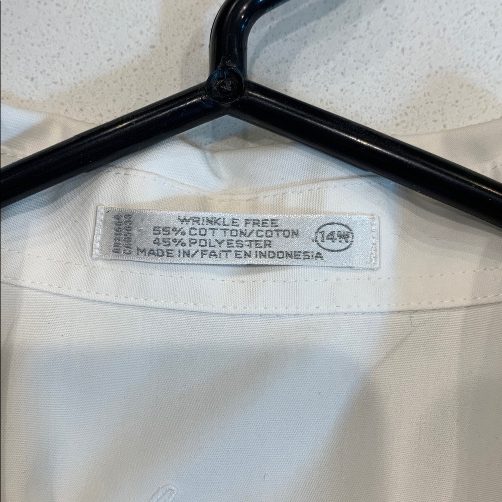 Foxcroft White Shirt with Orange Texas Longhorn Embroidery on collar - Picture 6 of 6